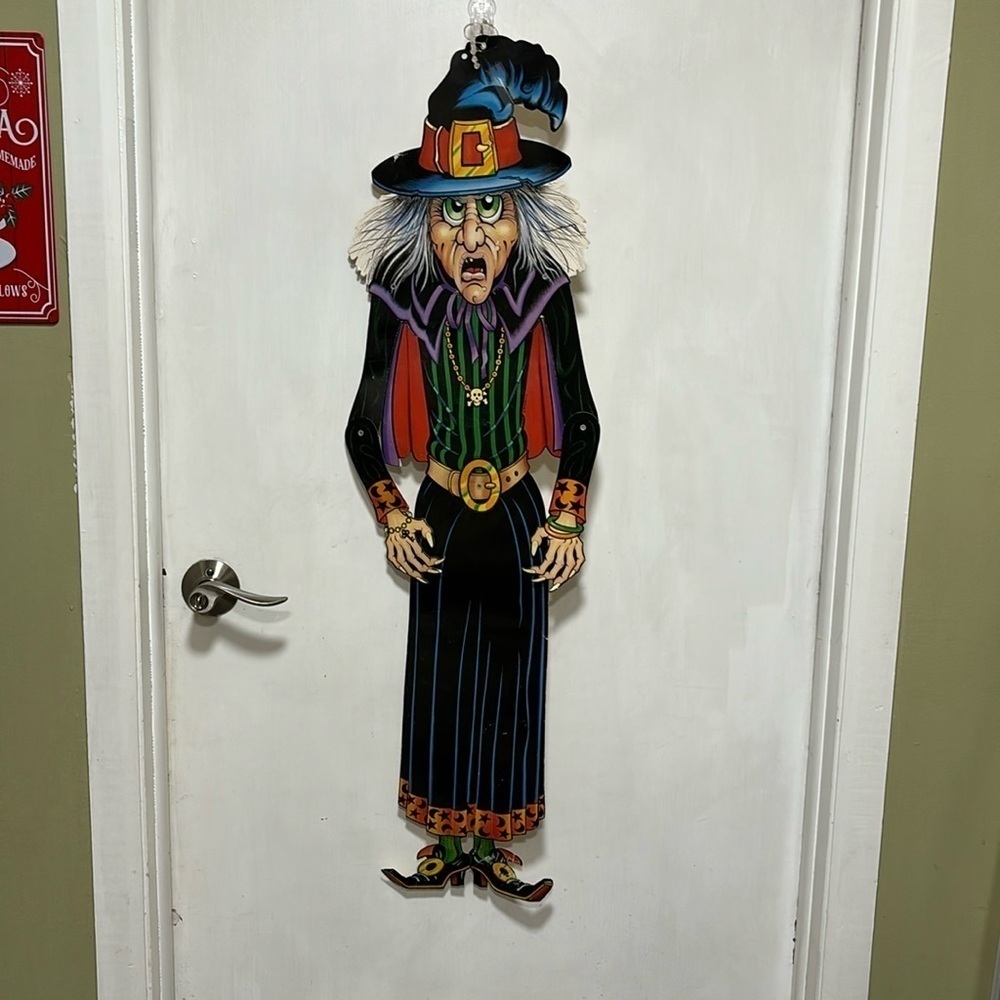 Vintage Halloween 1988 Beistle 40" Die Cut Jointed Hinged Witch Decoration